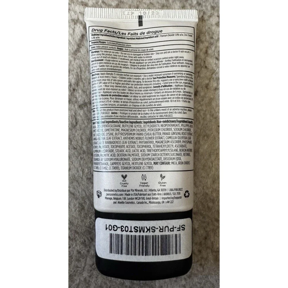 NWOB PUR 4-In-1 Tinted Moisturizer MN3 Linen / Buff by Pur Minerals for  1.7oz